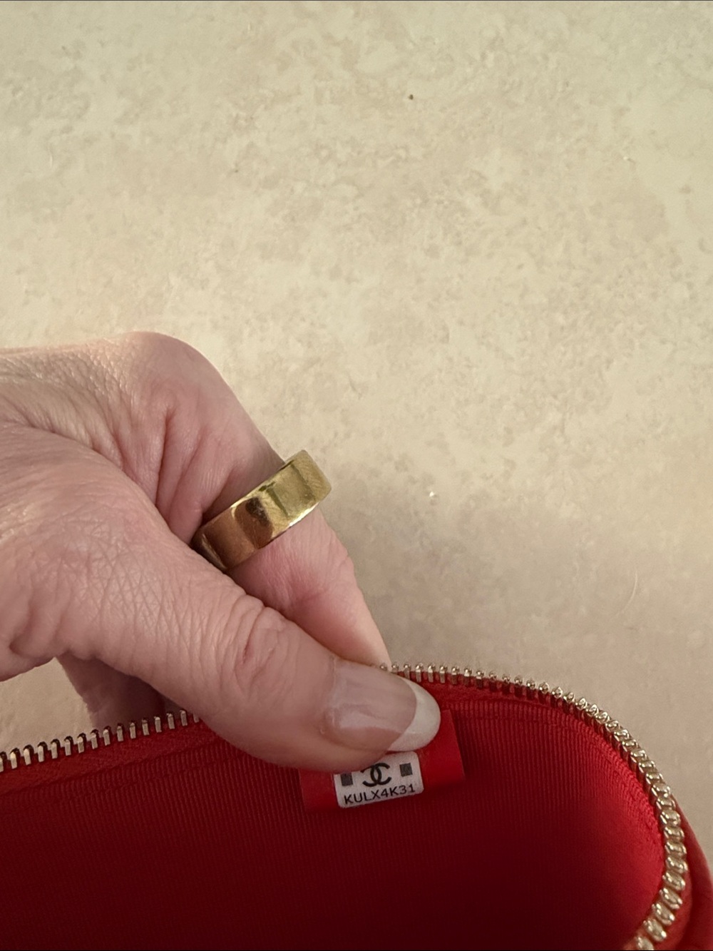 CHANEL Red Quilted slim Vanity-Style Shoulder Bag with detachable chain strap - Picture 5 of 7